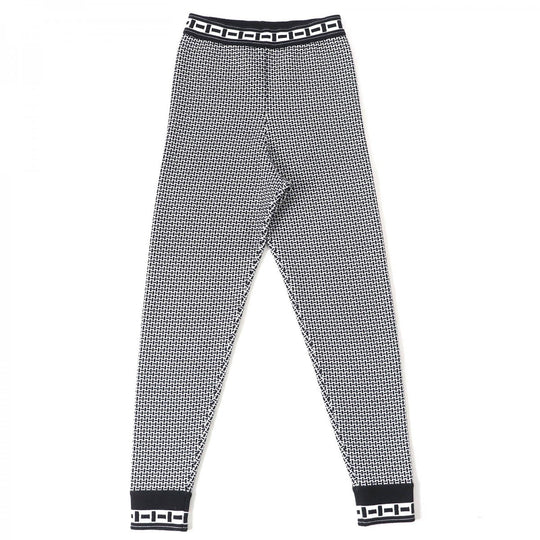 HERMES Pants 2H2405DD Main: 54% wool, Main: 41% polypropylene, Main: 4% nylon, Main: 1% polyurethane, Part: 65% wool Black White Women 38 Used Authentic