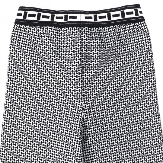 HERMES Pants 2H2405DD Main: 54% wool, Main: 41% polypropylene, Main: 4% nylon, Main: 1% polyurethane, Part: 65% wool Black White Women 38 Used Authentic