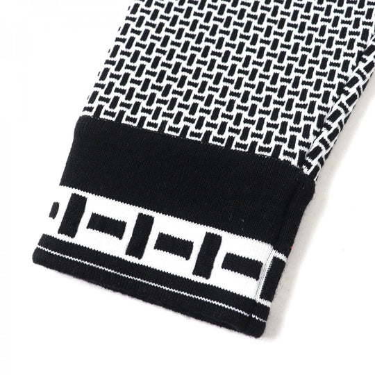 HERMES Pants 2H2405DD Main: 54% wool, Main: 41% polypropylene, Main: 4% nylon, Main: 1% polyurethane, Part: 65% wool Black White Women 38 Used Authentic