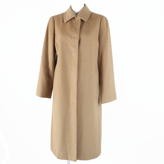 BURBERRY LONDON coat FT216-220-40 Outer: 60% wool, Outer: 30% angora, Outer: 10% wool, Lining: polyester, Lining: cupra Camel Women 9 Used Authentic