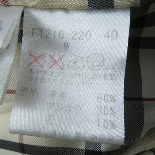 BURBERRY LONDON coat FT216-220-40 Outer: 60% wool, Outer: 30% angora, Outer: 10% wool, Lining: polyester, Lining: cupra Camel Women 9 Used Authentic