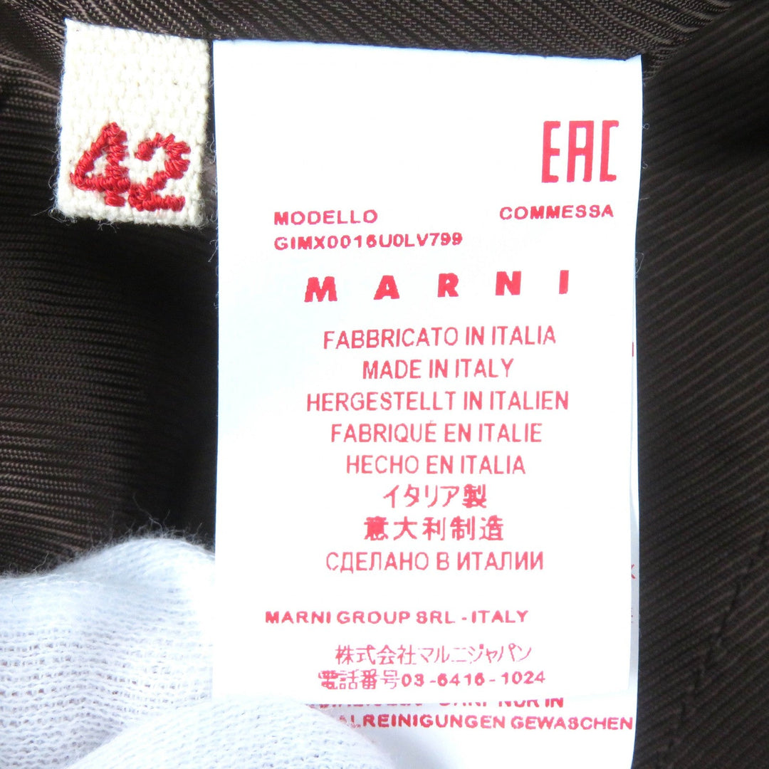 MARNI Leather coat Outer: 100% cowhide, Lining: 100% rayon purple Women 42 Used Authentic