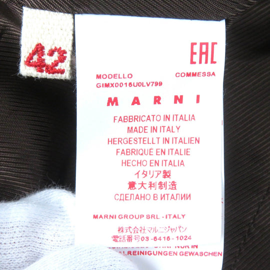 MARNI Leather coat Outer: 100% cowhide, Lining: 100% rayon purple Women 42 Used Authentic