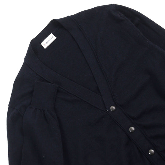MONCLER cardigan F20919B70600 A9227 Main: 100% wool Navy MAGLIONE TRICOT CARDIGAN mens M Used Authentic