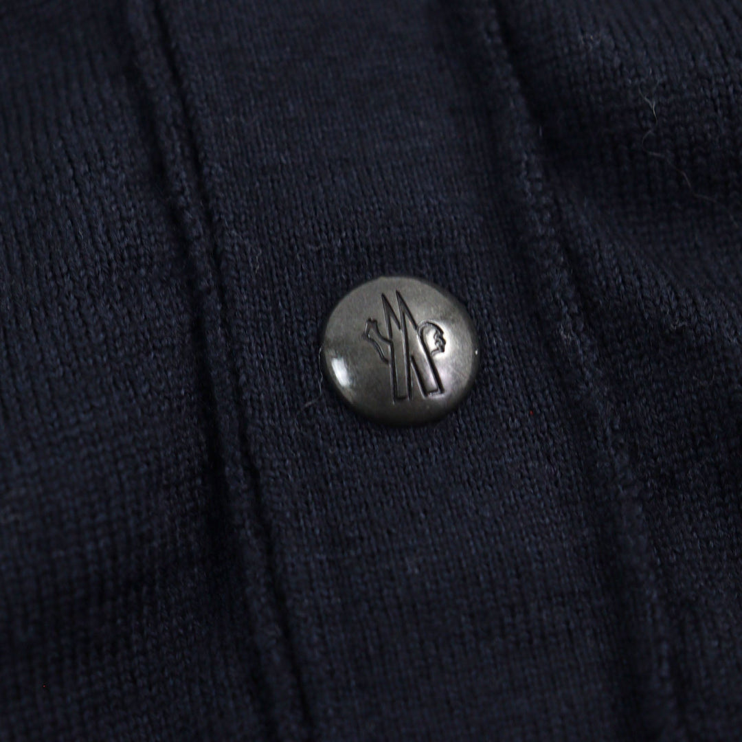 MONCLER cardigan F20919B70600 A9227 Main: 100% wool Navy MAGLIONE TRICOT CARDIGAN mens M Used Authentic