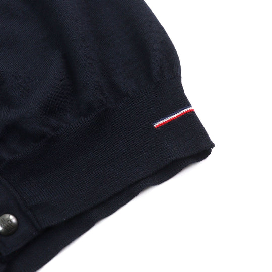 MONCLER cardigan F20919B70600 A9227 Main: 100% wool Navy MAGLIONE TRICOT CARDIGAN mens M Used Authentic