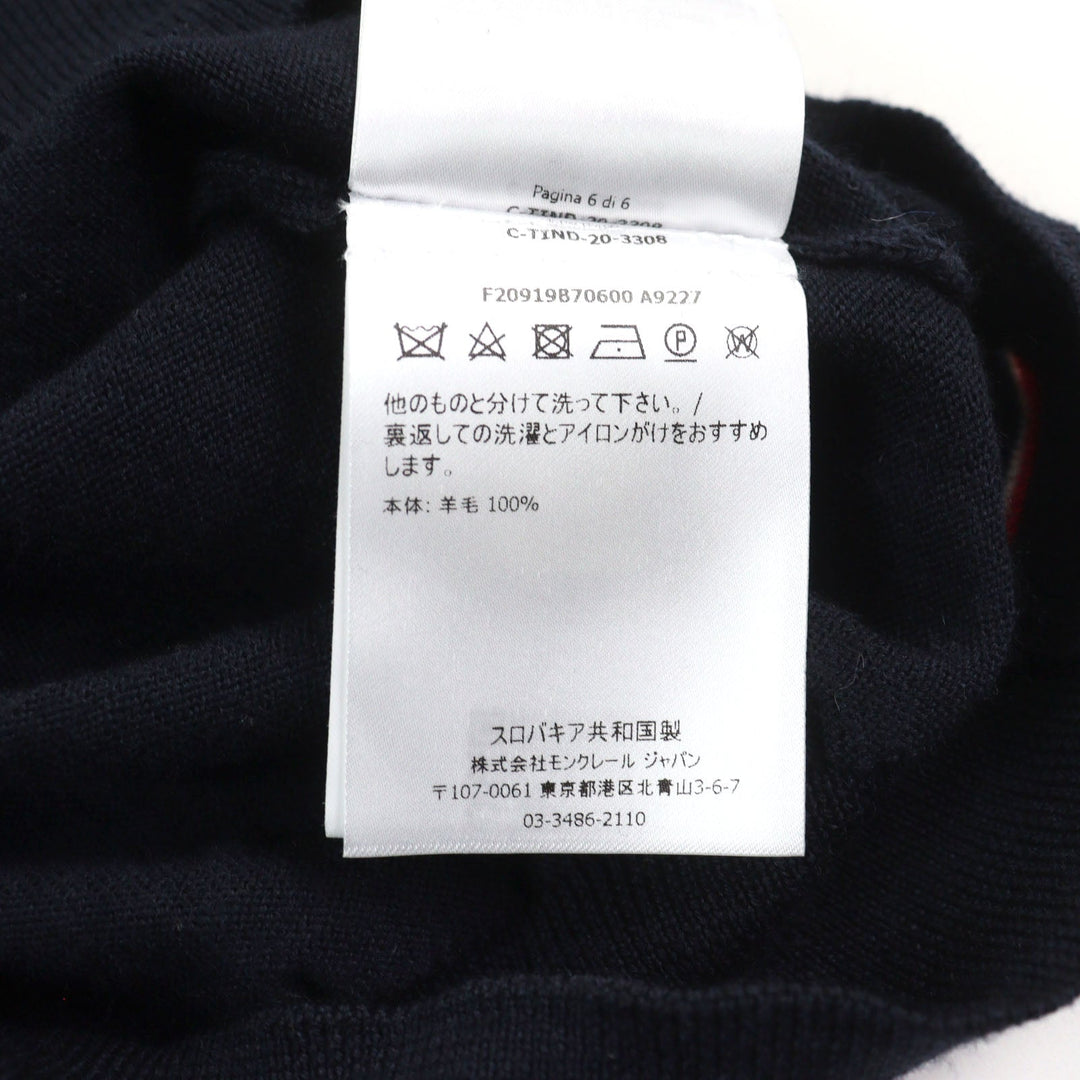 MONCLER cardigan F20919B70600 A9227 Main: 100% wool Navy MAGLIONE TRICOT CARDIGAN mens M Used Authentic