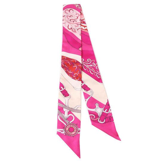 HERMES scarf Main: 100% silk multicolor Twilly Festival of the Amazones Women Used Authentic