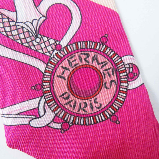 HERMES scarf Main: 100% silk multicolor Twilly Festival of the Amazones Women Used Authentic