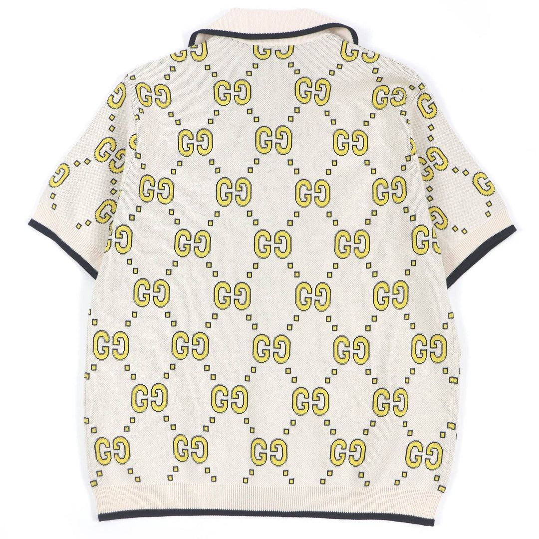 GUCCI Short sleeve shirt 740562 Main: 100% cotton Ivory mens XS Used Authentic
