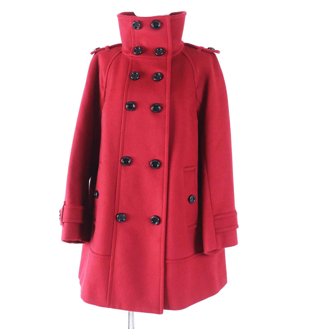 BURBERRY LONDON pea coat B2B43-689-18 Outer: 95% wool, Outer: 5% nylon, Lining: cupra, Lining: polyester, Sleeve lining: cupra Red Women 44 Used Authentic
