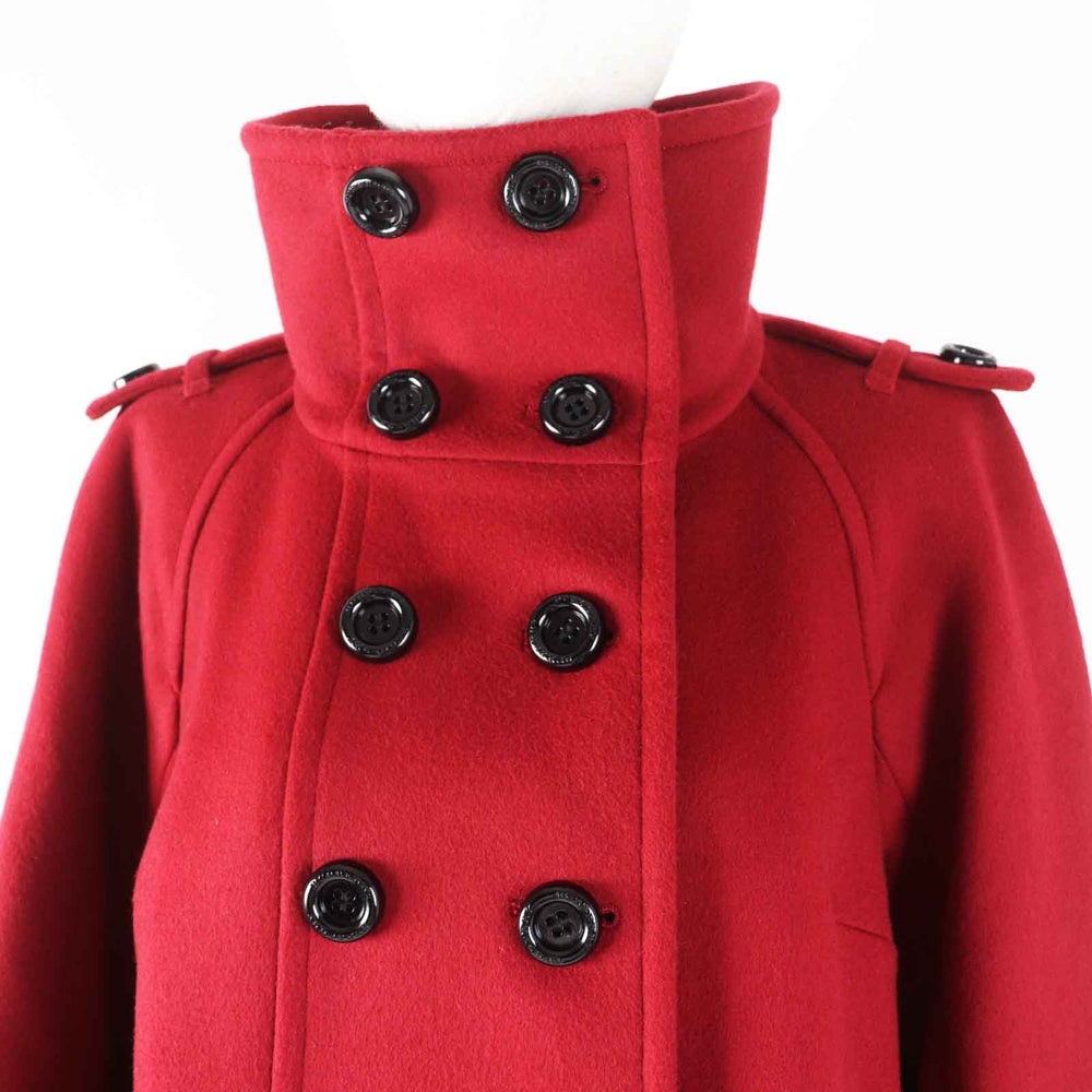 BURBERRY LONDON pea coat B2B43-689-18 Outer: 95% wool, Outer: 5% nylon, Lining: cupra, Lining: polyester, Sleeve lining: cupra Red Women 44 Used Authentic