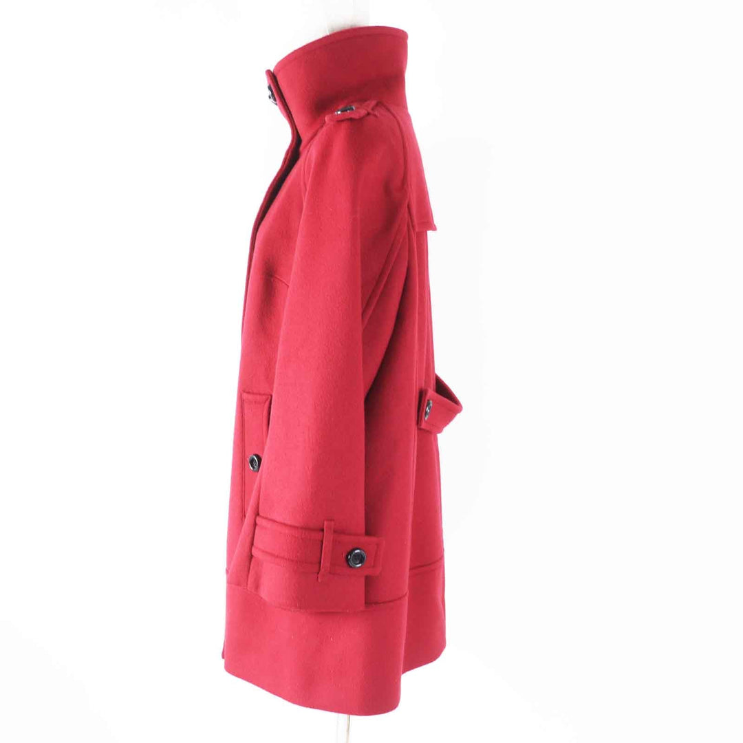 BURBERRY LONDON pea coat B2B43-689-18 Outer: 95% wool, Outer: 5% nylon, Lining: cupra, Lining: polyester, Sleeve lining: cupra Red Women 44 Used Authentic