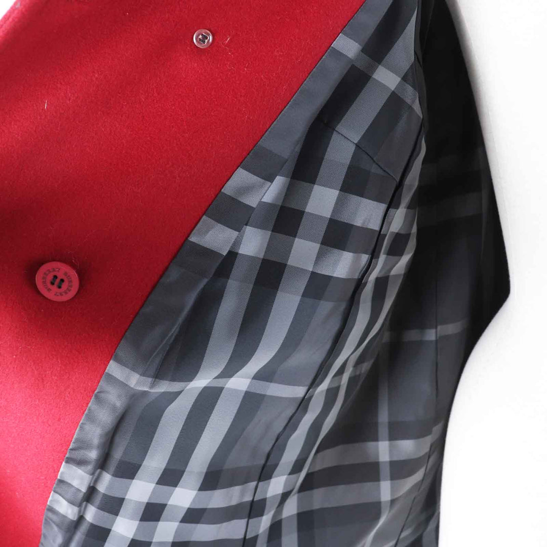 BURBERRY LONDON pea coat B2B43-689-18 Outer: 95% wool, Outer: 5% nylon, Lining: cupra, Lining: polyester, Sleeve lining: cupra Red Women 44 Used Authentic