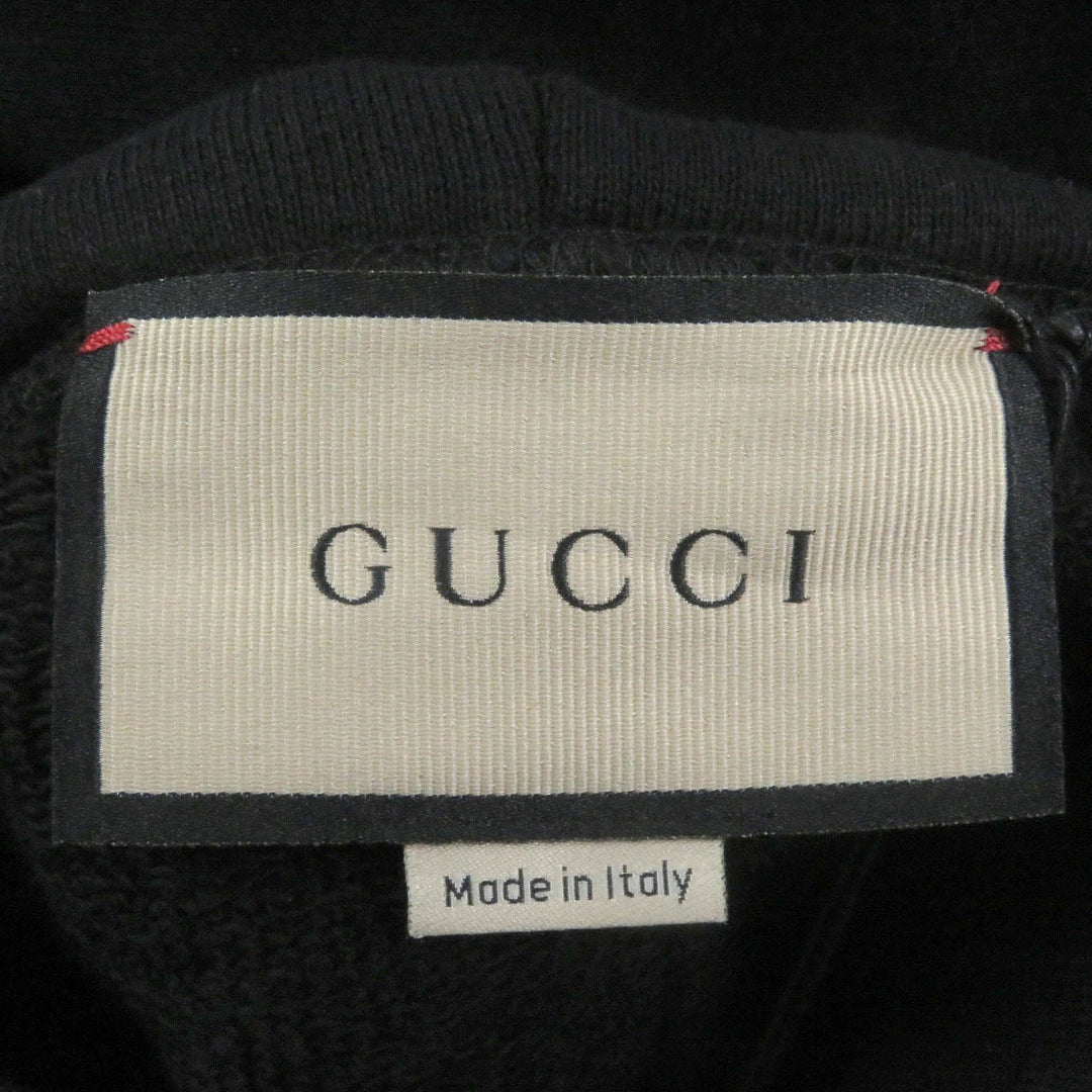 GUCCI Hoodie 782788 Main: 100% cotton, part: 97% cotton, part: 3% polyurethane black mens S Used Authentic