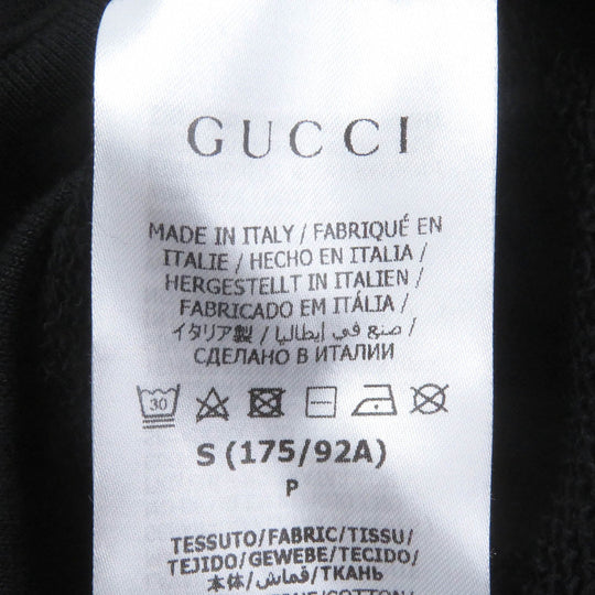 GUCCI Hoodie 782788 Main: 100% cotton, part: 97% cotton, part: 3% polyurethane black mens S Used Authentic