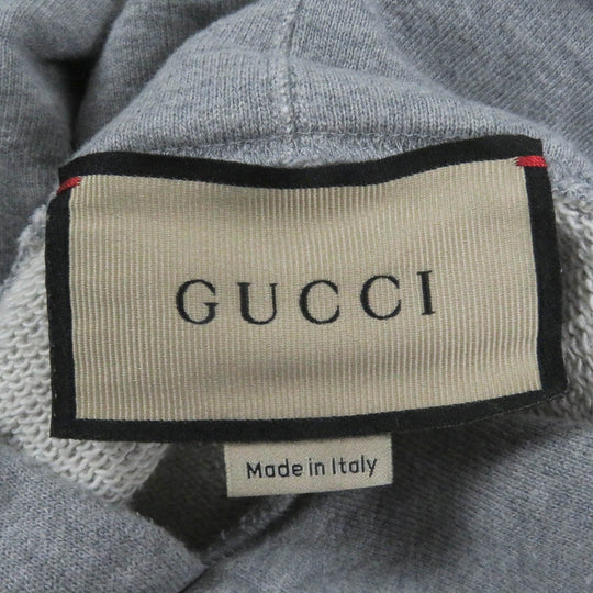 GUCCI Hoodie 700120 Main: 100% cotton, part: 97% cotton, part: 3% polyurethane gray mens L Used Authentic