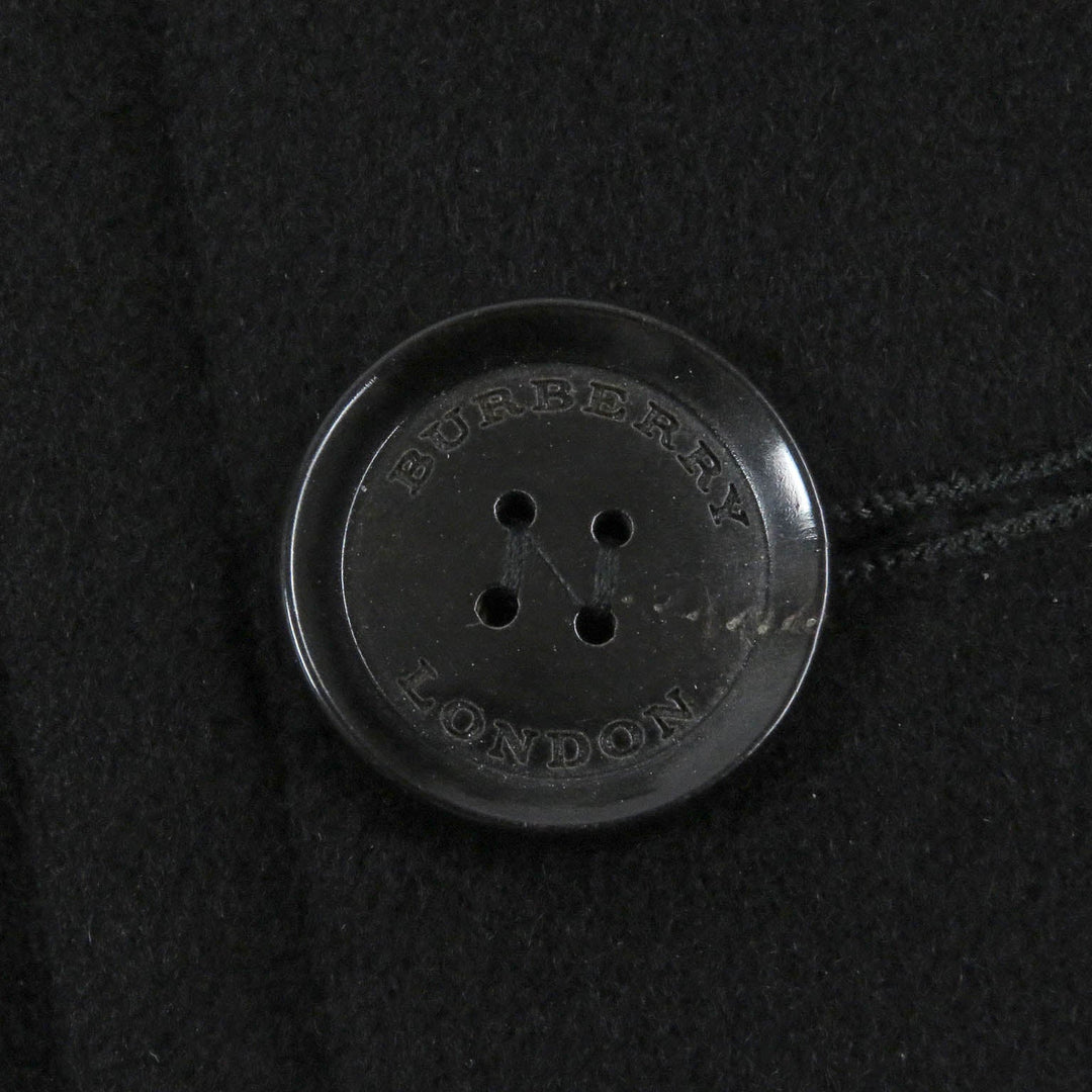BURBERRY LONDON pea coat Outer: 80% wool, Outer: 20% cashmere, Lining: 55% acetate, Lining: 45% rayon black mens 44 Used Authentic