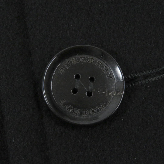 BURBERRY LONDON pea coat Outer: 80% wool, Outer: 20% cashmere, Lining: 55% acetate, Lining: 45% rayon black mens 44 Used Authentic