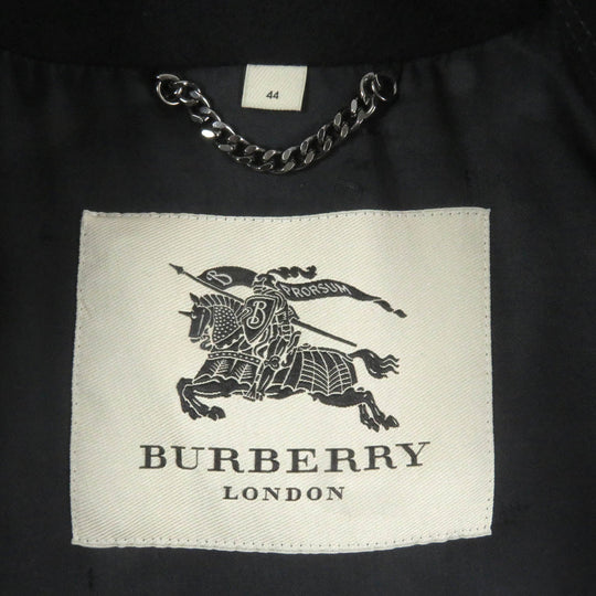 BURBERRY LONDON pea coat Outer: 80% wool, Outer: 20% cashmere, Lining: 55% acetate, Lining: 45% rayon black mens 44 Used Authentic