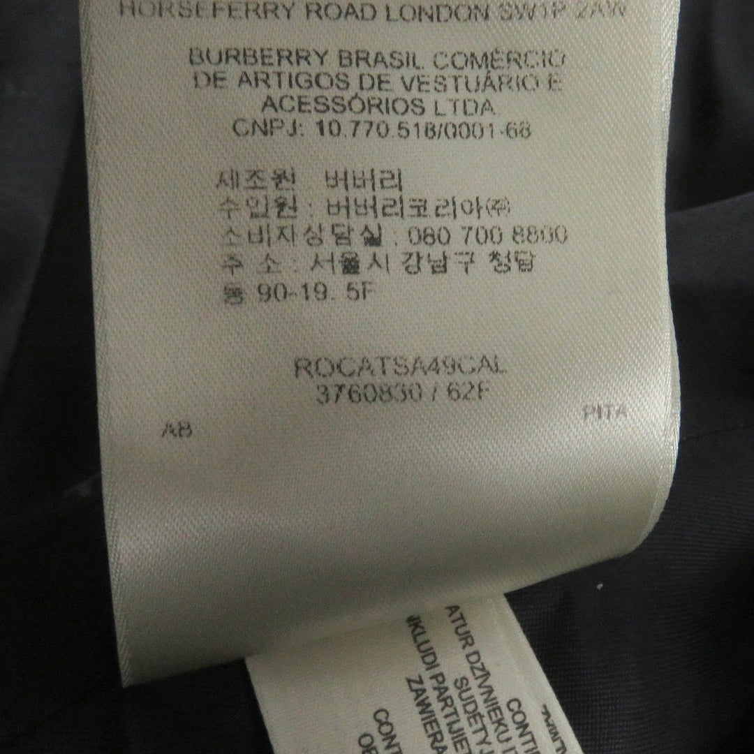 BURBERRY LONDON pea coat Outer: 80% wool, Outer: 20% cashmere, Lining: 55% acetate, Lining: 45% rayon black mens 44 Used Authentic