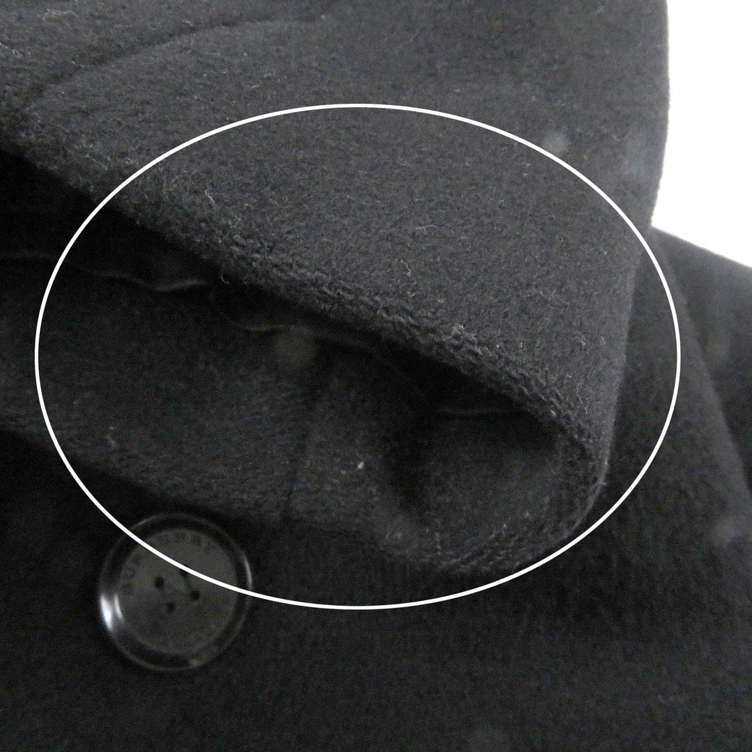 BURBERRY LONDON pea coat Outer: 80% wool, Outer: 20% cashmere, Lining: 55% acetate, Lining: 45% rayon black mens 44 Used Authentic