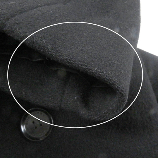 BURBERRY LONDON pea coat Outer: 80% wool, Outer: 20% cashmere, Lining: 55% acetate, Lining: 45% rayon black mens 44 Used Authentic