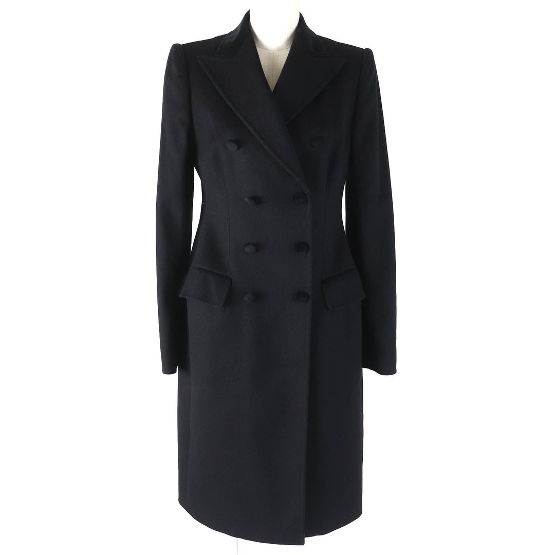 DOLCE&GABBANA coat Outer: 82% wool, Outer: 10% cotton, Outer: 8% cashmere, Lining: 100% polyester black Women 40 Used Authentic