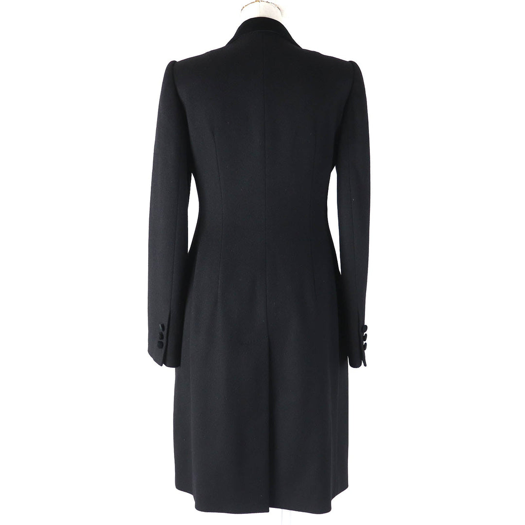 DOLCE&GABBANA coat Outer: 82% wool, Outer: 10% cotton, Outer: 8% cashmere, Lining: 100% polyester black Women 40 Used Authentic