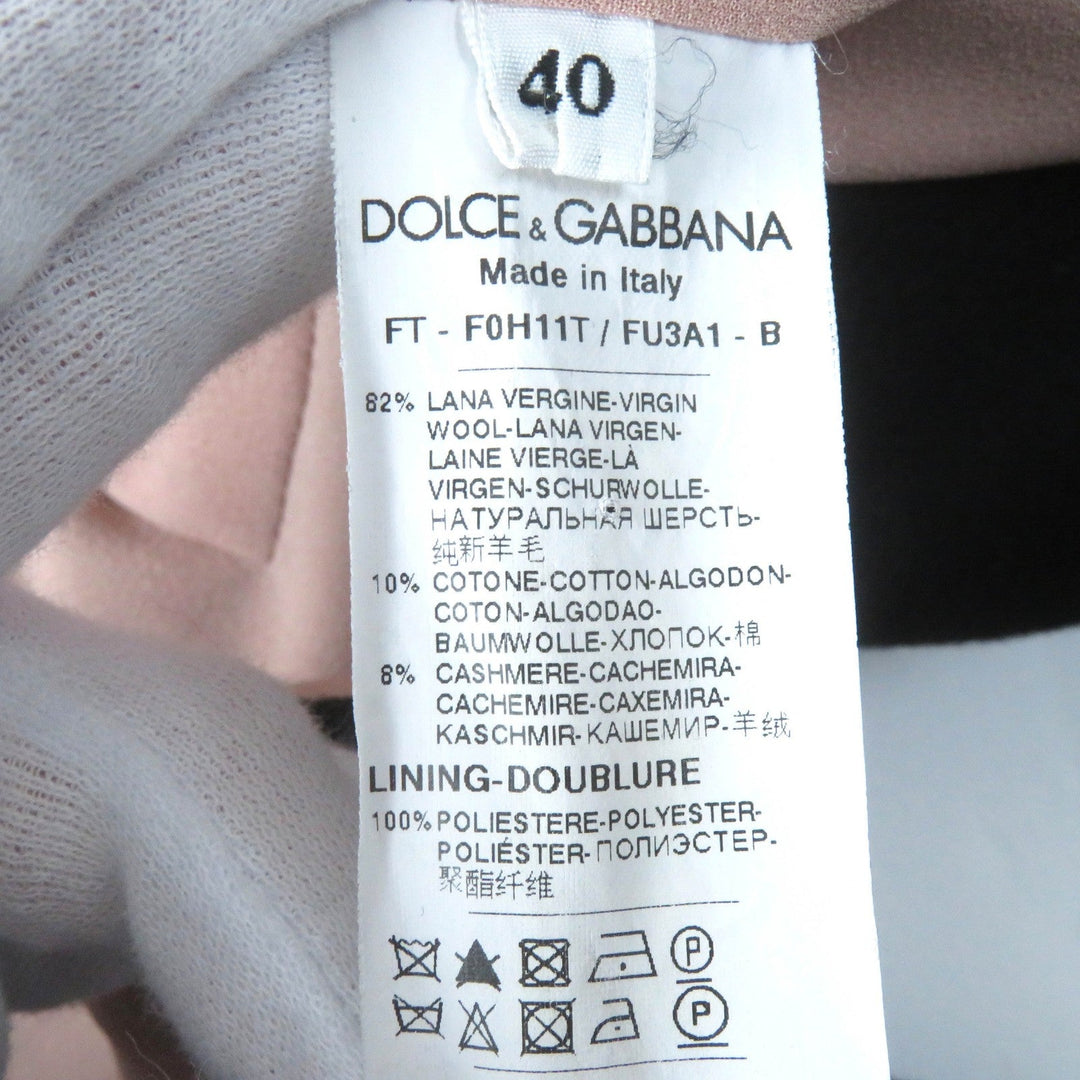 DOLCE&GABBANA coat Outer: 82% wool, Outer: 10% cotton, Outer: 8% cashmere, Lining: 100% polyester black Women 40 Used Authentic