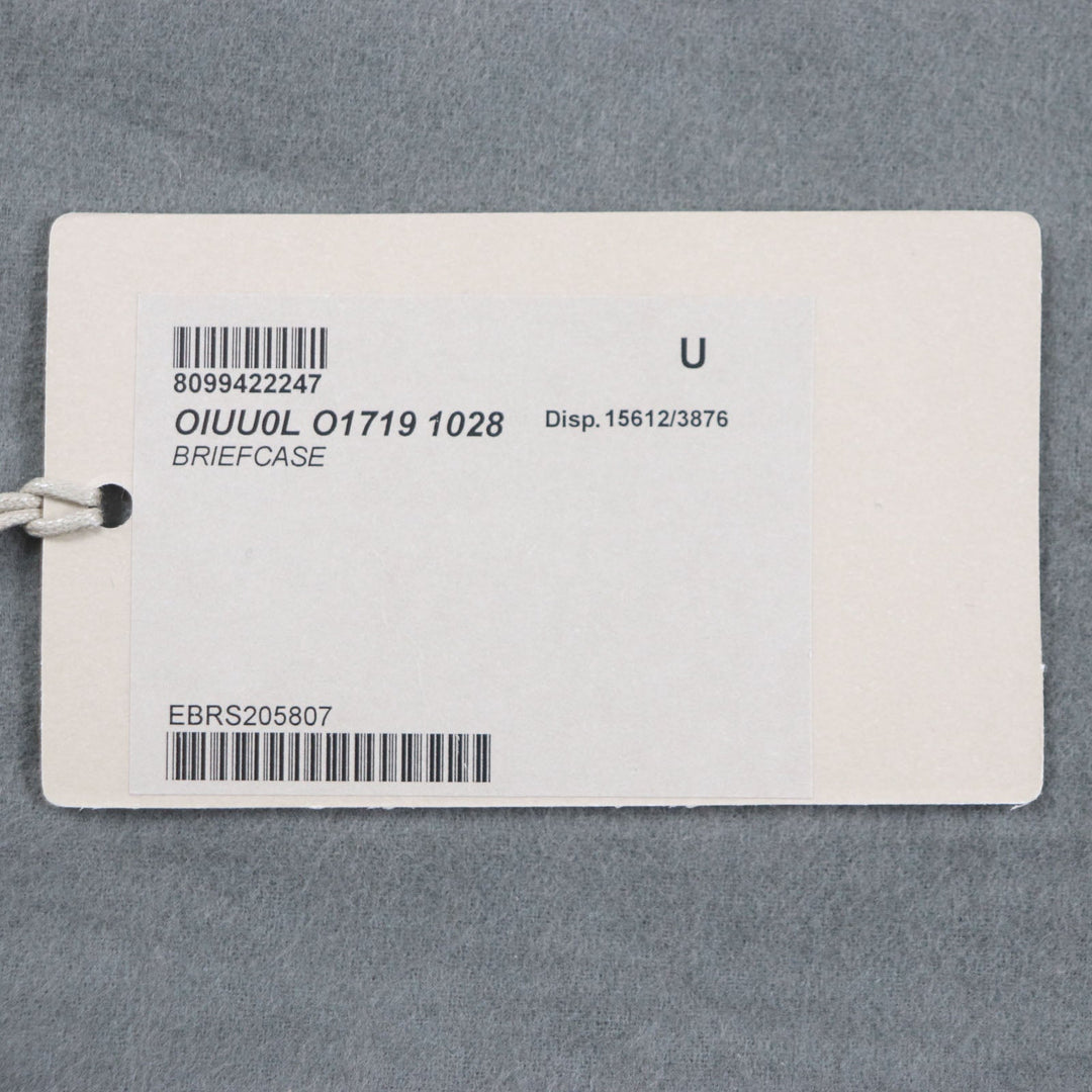 Brioni Briefcase OIUU0LO17191028 Leather black Taupe Grained Rhodes Leather mens Used Authentic