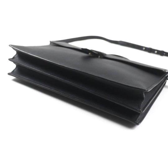 Brioni Briefcase OIUU0LO17191028 Leather black Taupe Grained Rhodes Leather mens Used Authentic