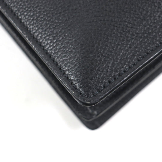 Brioni Briefcase OIUU0LO17191028 Leather black Taupe Grained Rhodes Leather mens Used Authentic