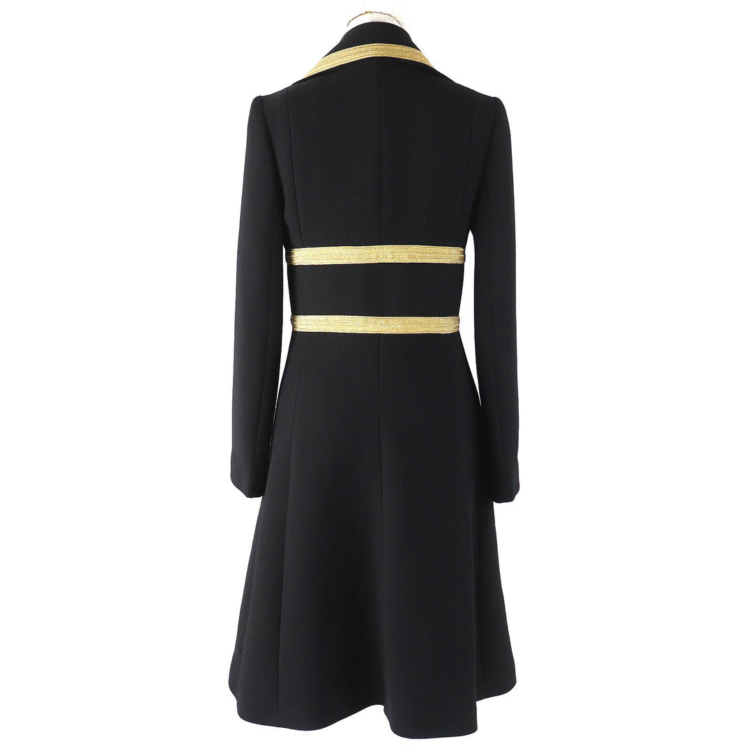 DOLCE&GABBANA coat Outer: 90% wool, Outer: 10% polyester, Lining: 97% polyester, Lining: 3% elastane (polyurethane) Black gold Women 38 Used Authentic