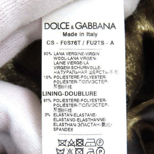 DOLCE&GABBANA coat Outer: 90% wool, Outer: 10% polyester, Lining: 97% polyester, Lining: 3% elastane (polyurethane) Black gold Women 38 Used Authentic
