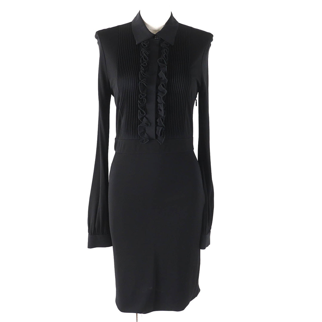 GUCCI one piece 364336 X5449 Outer: 100% rayon, Part: 100% silk, Lining: 100% rayon black Women S Used Authentic