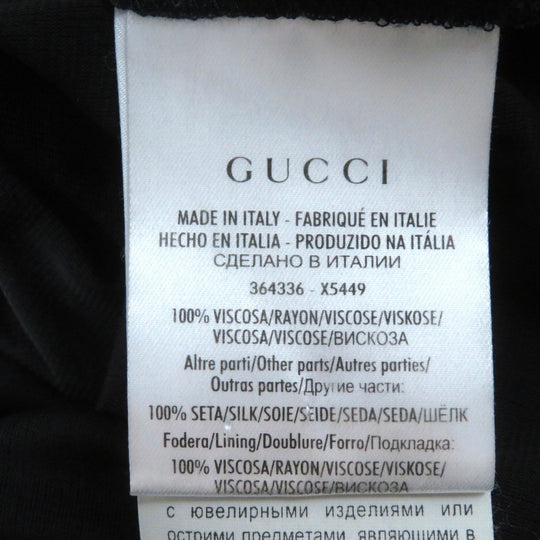 GUCCI one piece 364336 X5449 Outer: 100% rayon, Part: 100% silk, Lining: 100% rayon black Women S Used Authentic