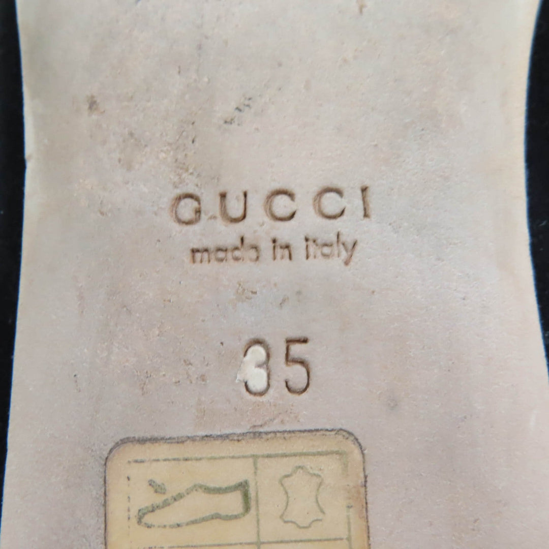 GUCCI pumps 270311 Main: Suede leather black Women 35 Used Authentic