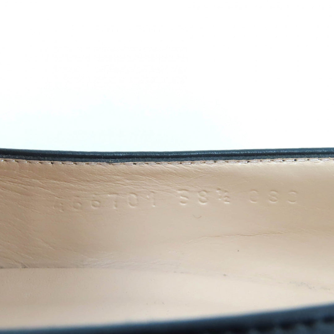 GUCCI pumps 466701 Main: Leather black Women 38 1/2 Used Authentic