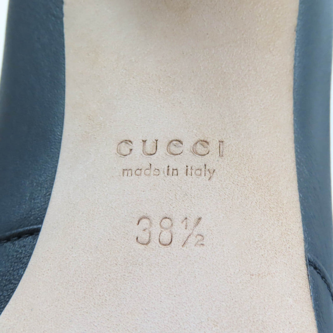GUCCI pumps 466701 Main: Leather black Women 38 1/2 Used Authentic