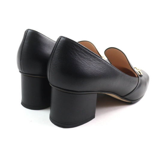 GUCCI pumps 466701 Main: Leather black Women 38 1/2 Used Authentic