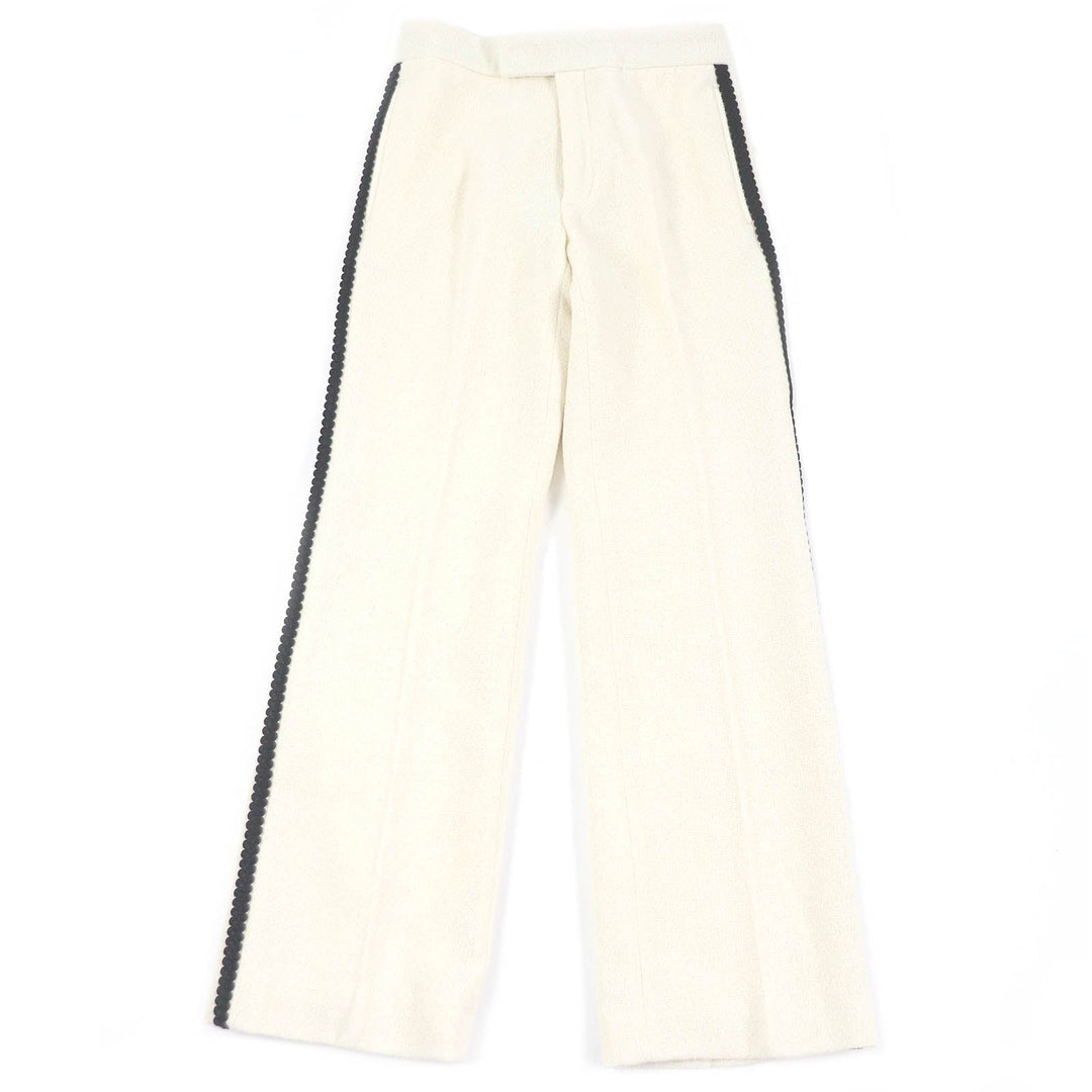 GUCCI Pants 736941 Outer: 86% wool, Outer: 4% nylon, Lining: 100% rayon, Part: 100% polyester, Part: 97% acetate white mens 44 Used Authentic