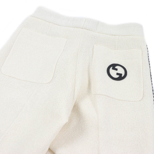 GUCCI Pants 736941 Outer: 86% wool, Outer: 4% nylon, Lining: 100% rayon, Part: 100% polyester, Part: 97% acetate white mens 44 Used Authentic
