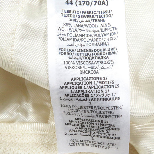 GUCCI Pants 736941 Outer: 86% wool, Outer: 4% nylon, Lining: 100% rayon, Part: 100% polyester, Part: 97% acetate white mens 44 Used Authentic