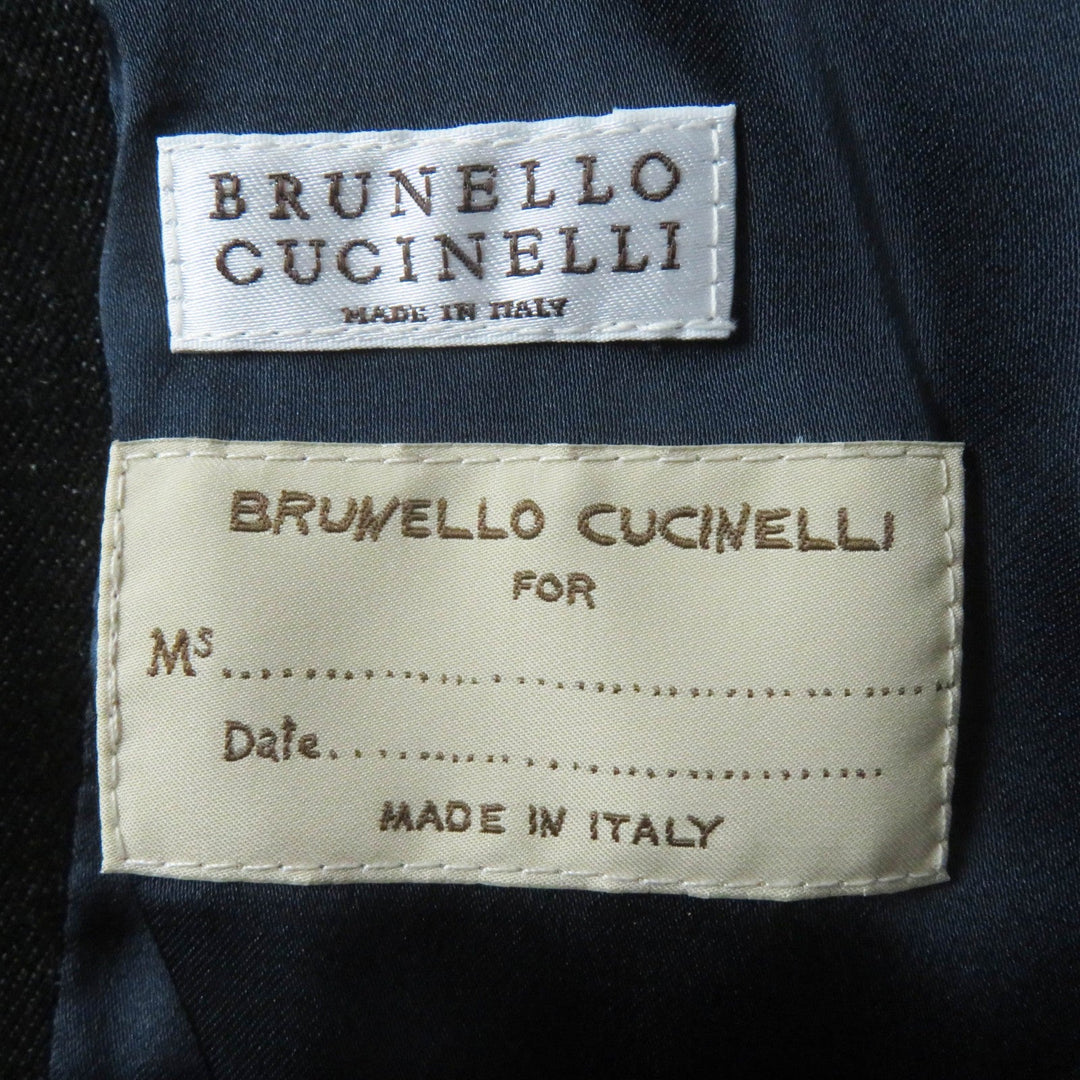 Brunello Cucinelli coat Main: 100% cotton, Lining: 80% acetate, Lining: 20% silk Indigo blue Women 42 Used Authentic