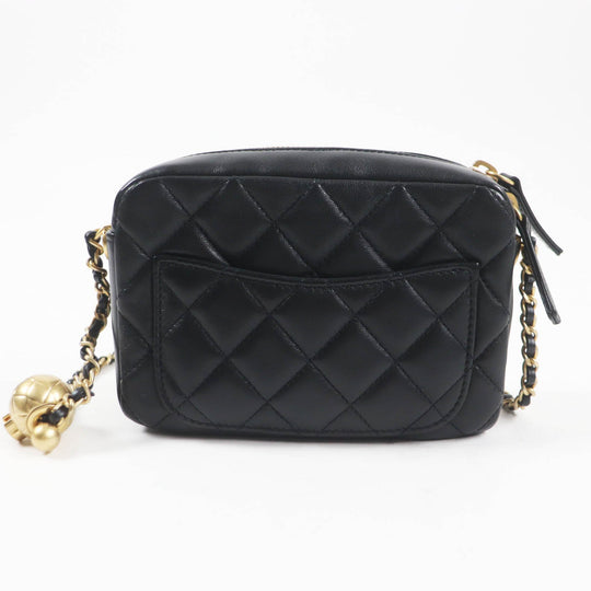 CHANEL Shoulder Bag AS3258 Main: Lambskin black Matrasse Women Used Authentic