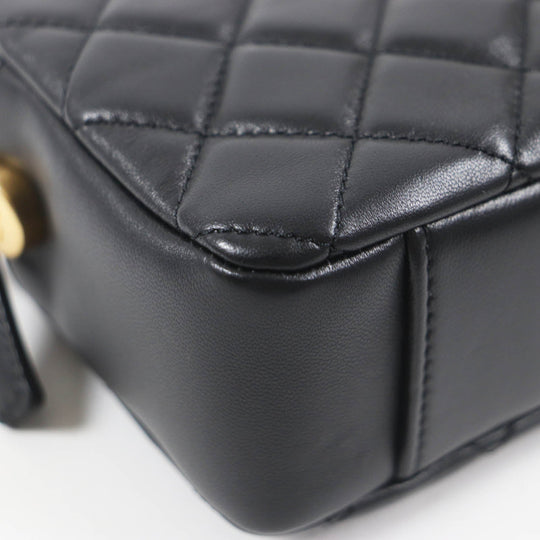 CHANEL Shoulder Bag AS3258 Main: Lambskin black Matrasse Women Used Authentic