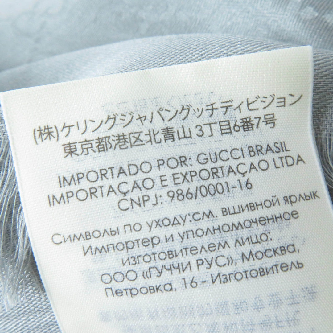 GUCCI shawl 387563 Main: 50% wool, Main: 50% silk gray Women Used Authentic