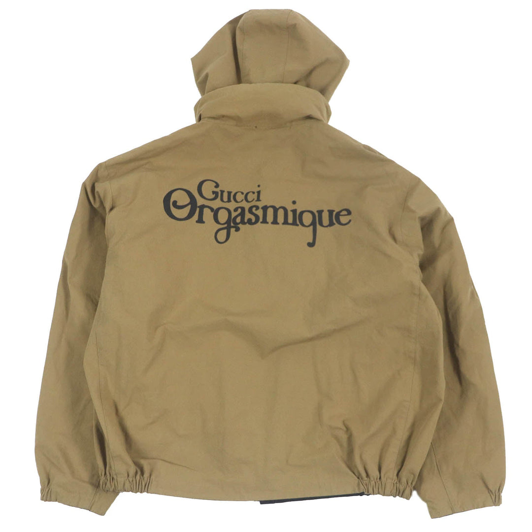 GUCCI Military jacket 609509 Main: 50% cotton, Main: 50% nylon, Part: Cowhide Beige black mens 50 Used Authentic