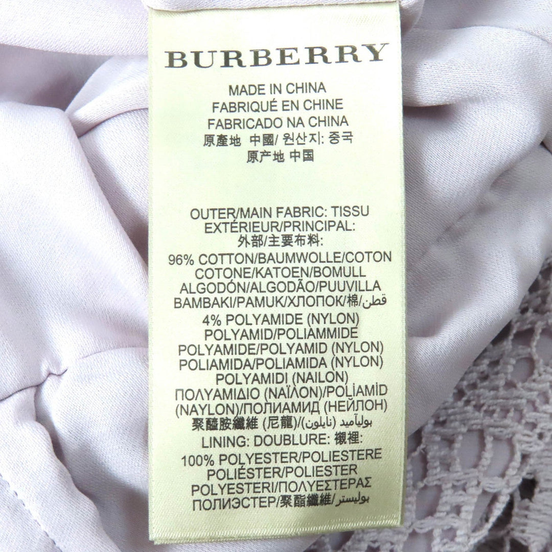 BURBERRY LONDON one piece 3929594 Outer: 96% cotton, Outer: 4% nylon, Lining: 100% polyester Light gray Women 36 Used Authentic